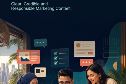 AI Copywriting Malaysia ebook cover showing Malaysian creators reviewing a content brief, claim checklist and marketing draft
