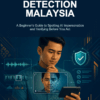 Deepfake Detection Malaysia ebook cover with a Malaysian reader verifying suspicious synthetic media