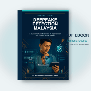 Deepfake Detection Malaysia ebook shown as a digital book mockup