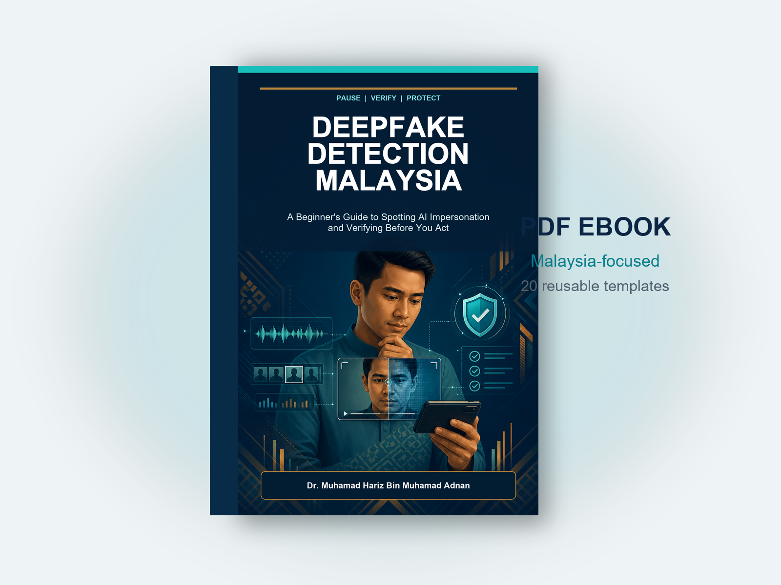Deepfake Detection Malaysia ebook shown as a digital book mockup