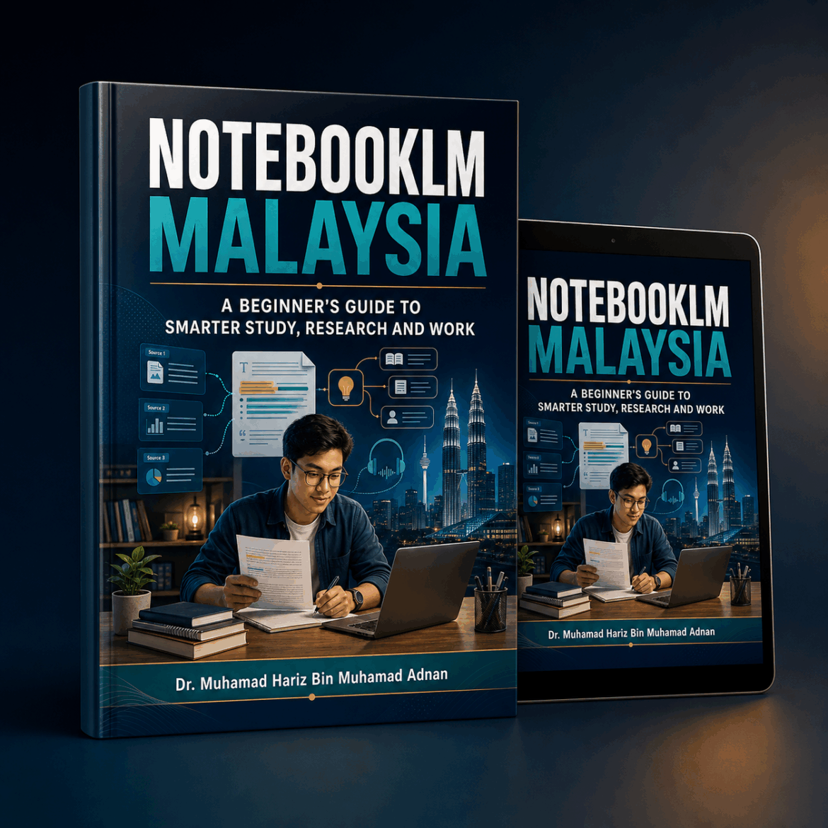 NotebookLM Malaysia ebook mockup