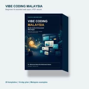 Vibe Coding Malaysia beginner AI-assisted web apps PDF ebook mockup