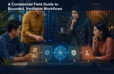 AI Agents Malaysia commercial field guide cover showing a Malaysian team supervising a bounded workflow from source and tool use through verification to human approval