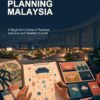 AI Event Planning Malaysia ebook cover showing an organiser reviewing a venue floor plan, guest flow, programme cards and weather backups