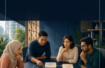 AI Governance Malaysia commercial ebook cover showing a Malaysian team reviewing a governance workflow and human release checkpoint